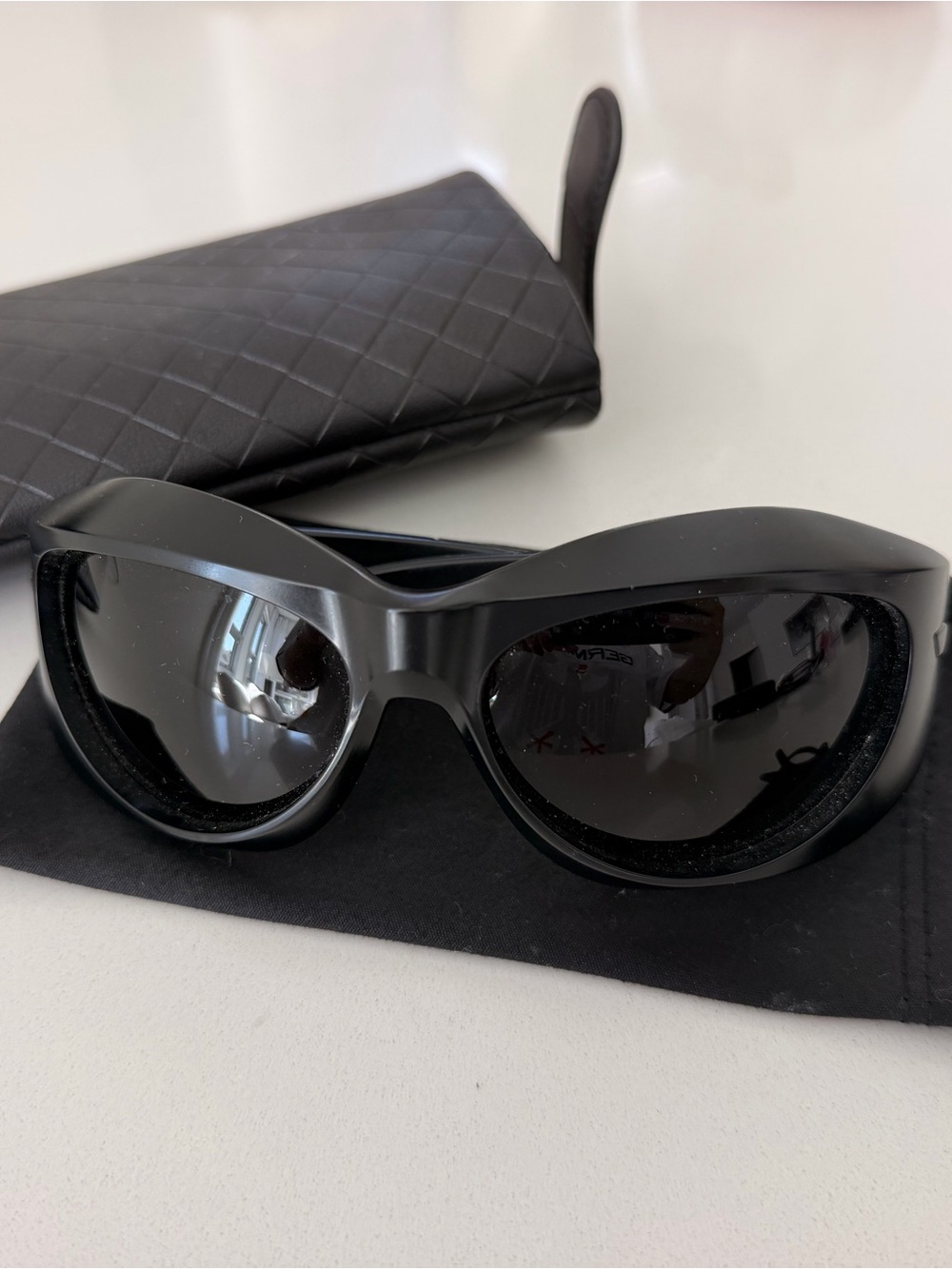 Bottega Veneta Black Women's Oversized Sunglasses